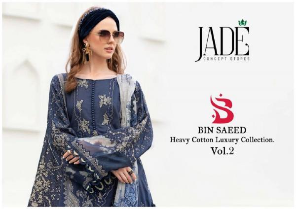 Jade Bin Saeed Luxury Collection 2 Karachi Cotton Dress Material